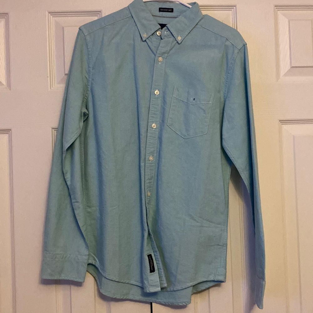 Brand New Men American Eagle Oxford button down shirt size S/P/CH color Blue